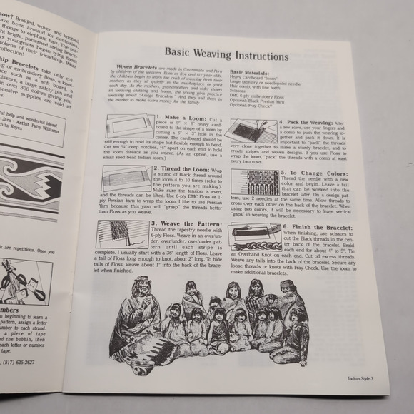 Indian Style Friendship Bracelets Pattern Leaflet 2065 Suzanne McNeill - Picture 3 of 3